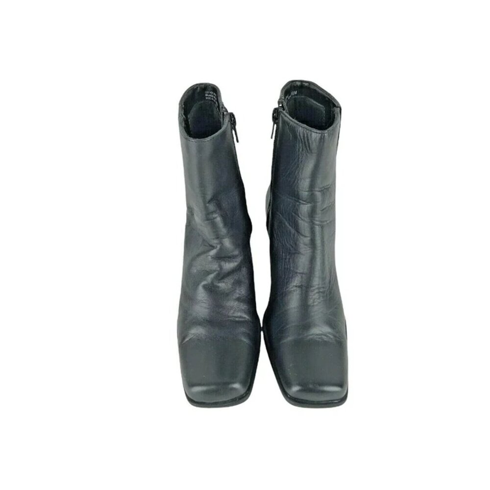 Croft & Barrow Womens Black Side Zipper Block Heel Ankle Bootie Size US 6.5 M - Picture 4 of 9